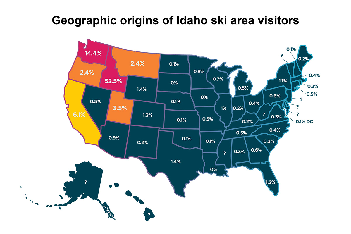 Idaho Skier Geographic Origin