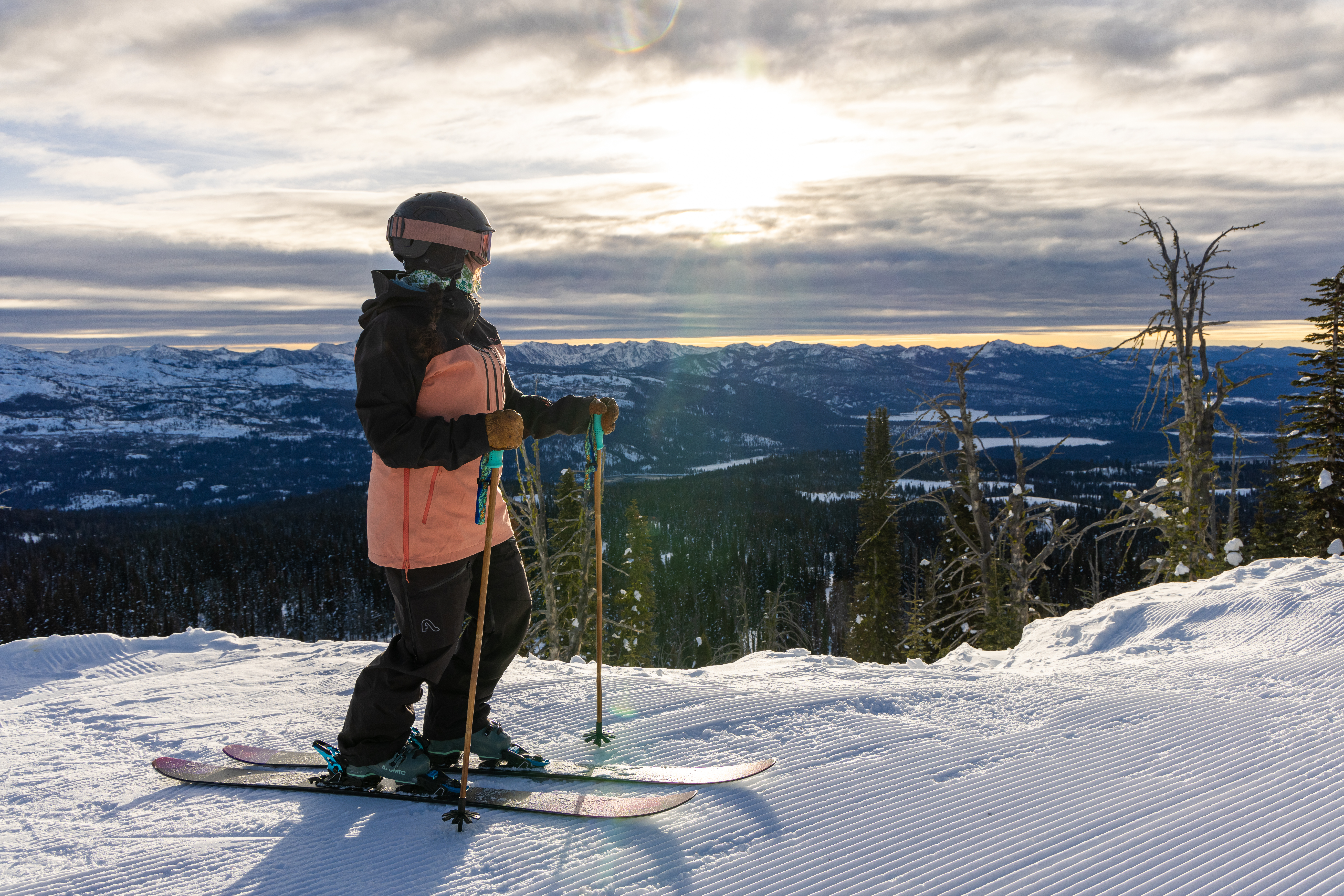 Winter skiing at Brundage Mountain near McCall, Idaho