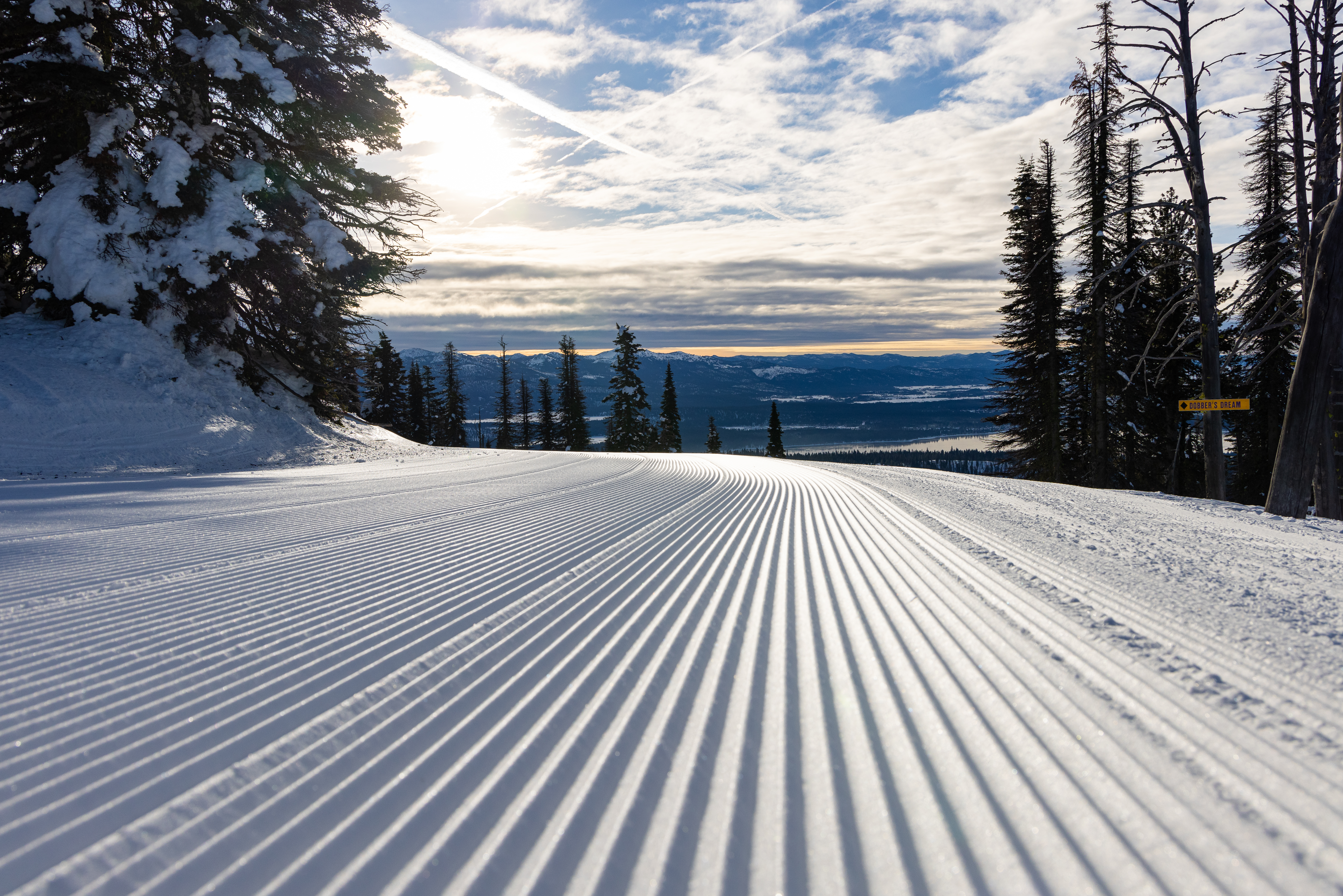 Brundage Mountain ski area in winter, McCall, Idaho